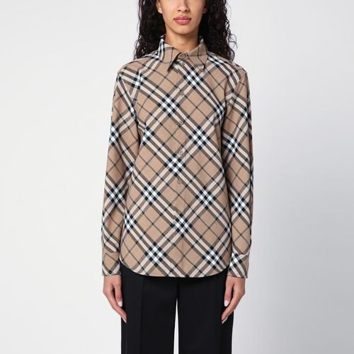 Check pattern wool blend shirt - Burberry - Modalova