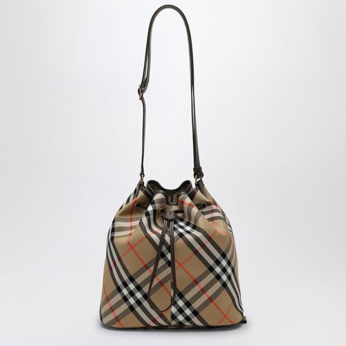 Medium bucket bag with Check pattern - Burberry - Modalova