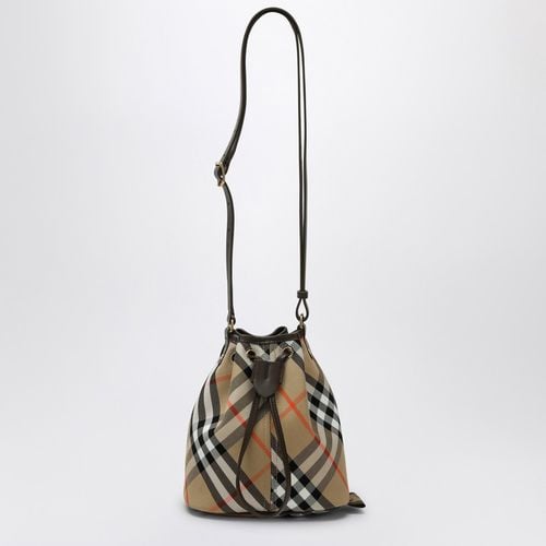 Kleine karierte Bucket Bag mit Schulterriemen - Burberry - Modalova