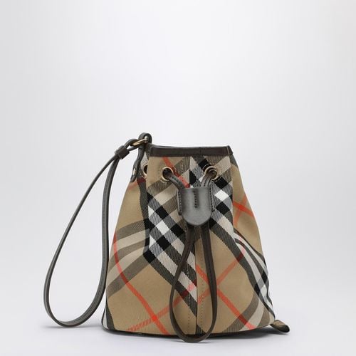 Check pattern drawstring clutch bag - Burberry - Modalova