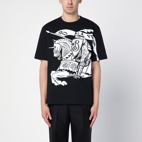 Black cotton T-shirt with EKD - Burberry - Modalova