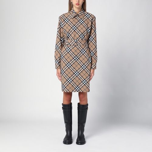 Check wool blend chemise dress - Burberry - Modalova