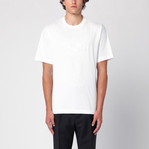 White T-shirt with logo embroidery - Burberry - Modalova