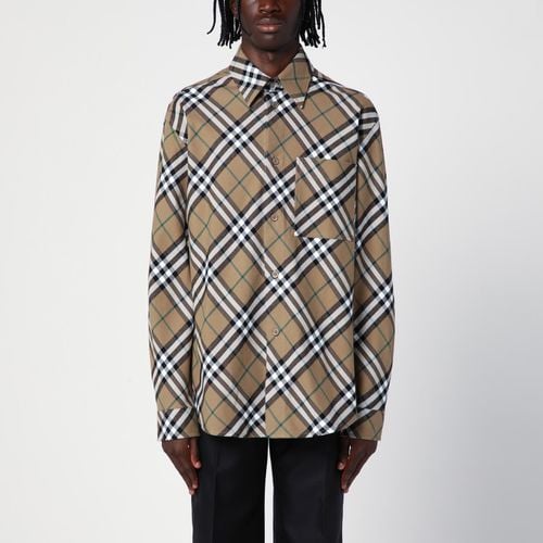 Beige Check Cotton Shirt - Burberry - Modalova