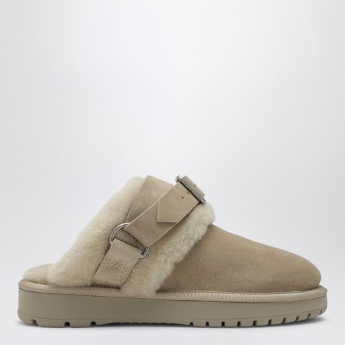 Mule Chubby aus Wildleder und beigem Shearling - Burberry - Modalova