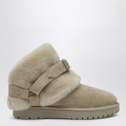 Chubby snow boots in suede and beige shearling - Burberry - Modalova