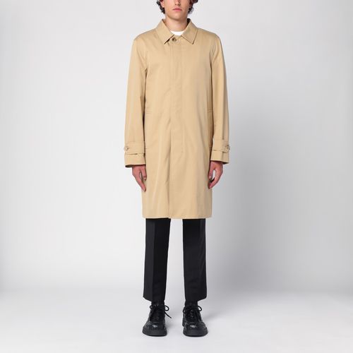 Car coat beige lungo in gabardine - Burberry - Modalova