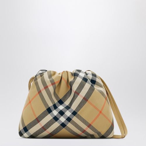 Borsa morbida beige motivo Check - Burberry - Modalova