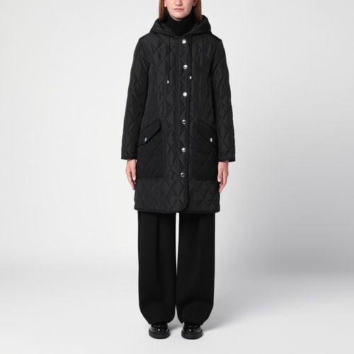 Black hood quilted parka - Burberry - Modalova