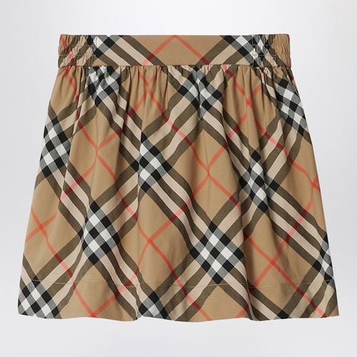 Beige cotton Check pattern skirt - Burberry - Modalova