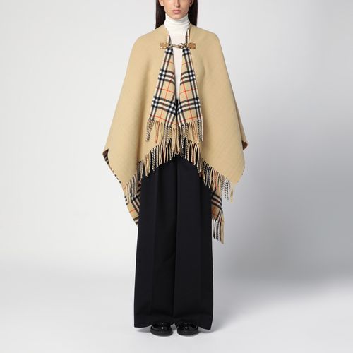 Check pattern wool cape - Burberry - Modalova