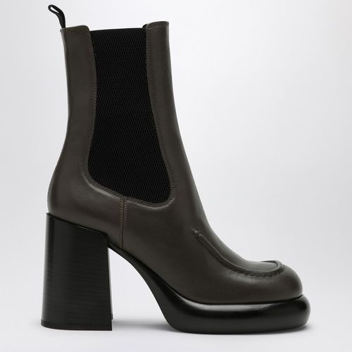 Chelsea Wedge boot in dark green leather - Burberry - Modalova