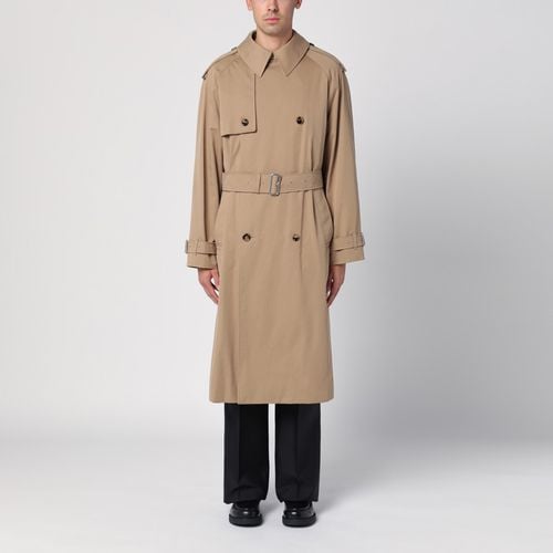 Beigefarbener langer Trenchcoat aus Gabardine - Burberry - Modalova