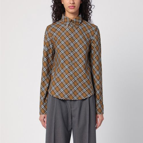 Oxid-coloured Check cotton shirt - Burberry - Modalova