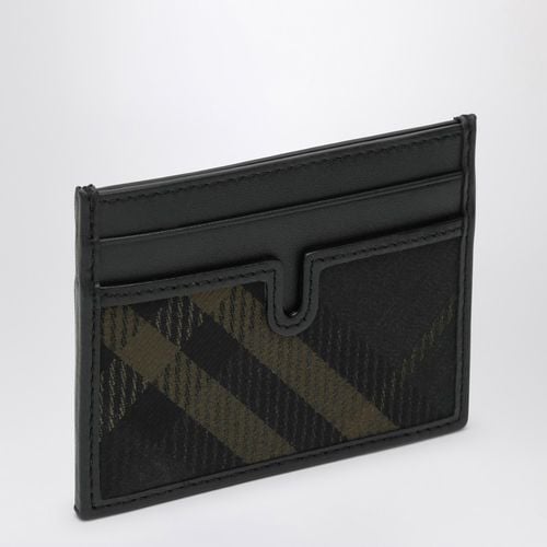 Black card holder with Check motif - Burberry - Modalova