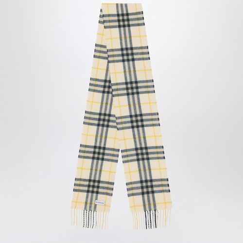 Yellow and green Check cashmere scarf - Burberry - Modalova