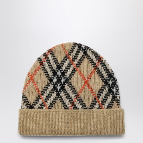 Check pattern cashmere bonnet - Burberry - Modalova