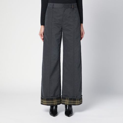 Ash coloured trousers with lapels - Burberry - Modalova