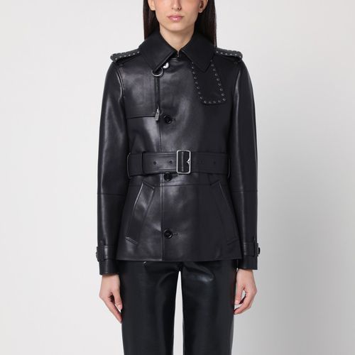 Short leather jacket with studs - Burberry - Modalova