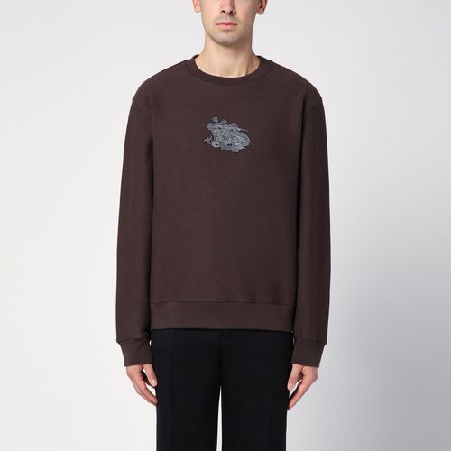 Brown crewneck sweatshirt with logo - Burberry - Modalova