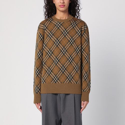 Maglione marrone Check in lana e mohair - Burberry - Modalova