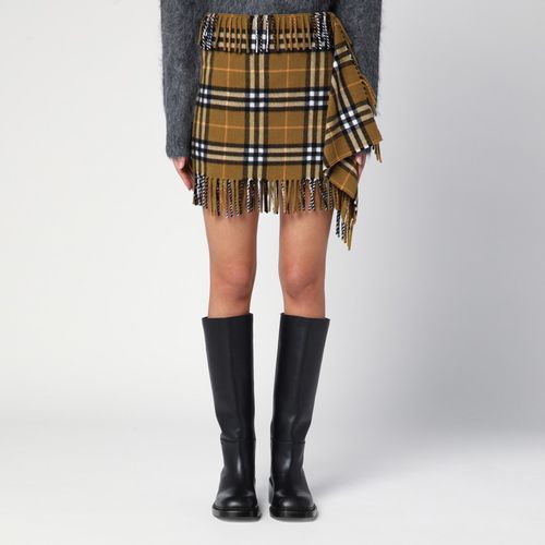 Check pattern wool and cashmere scarf skirt - Burberry - Modalova