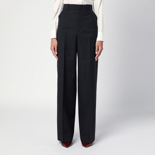 Pantalone ampio scuro in lana - GUCCI - Modalova