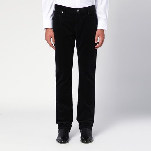 Black corduroy slim trousers - Saint Laurent - Modalova