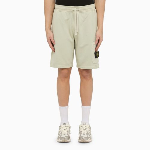 Pistachio-coloured cotton bermuda shorts - Stone Island - Modalova