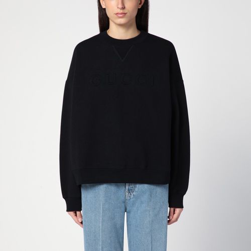 Black cotton blend sweatshirt - GUCCI - Modalova