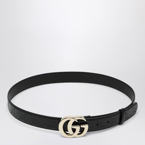 GG Milano black leather belt - GUCCI - Modalova