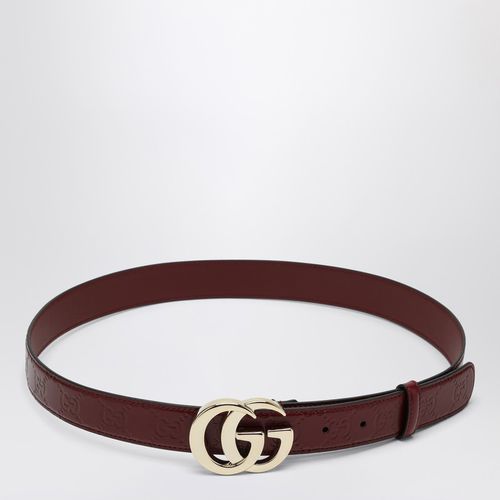 Gürtel GG Milano Rosso Ancora aus Leder - GUCCI - Modalova