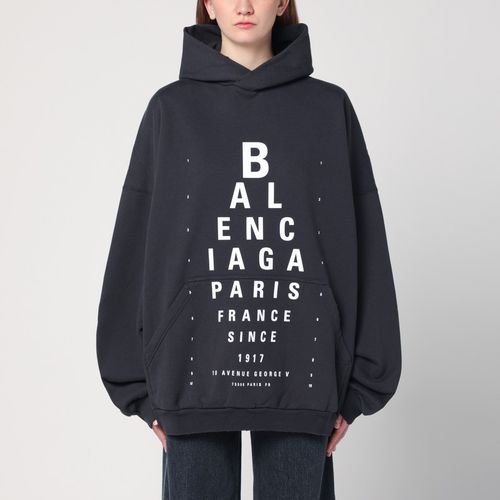 Optical washed oversized hoodie - Balenciaga - Modalova