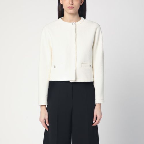 Chalk-coloured bouclé wool jacket - GUCCI - Modalova