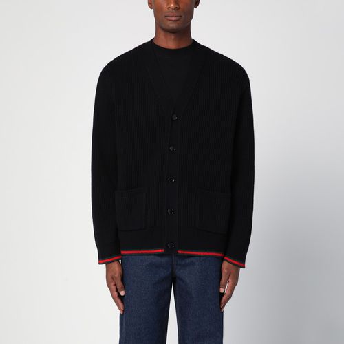 Black wool and cashmere cardigan - GUCCI - Modalova