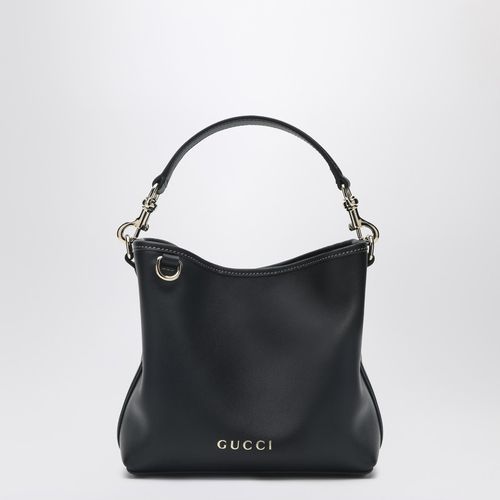 Mini borsa a secchiello GG Emblem nera - GUCCI - Modalova