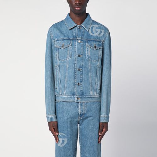 Denim jacket with a faded effect - GUCCI - Modalova