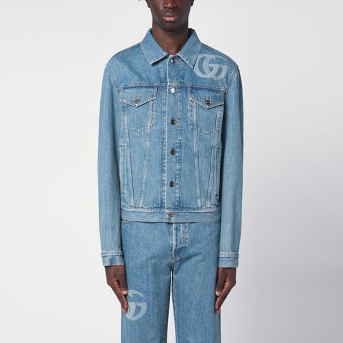 Giacca in denim effetto délavé - GUCCI - Modalova