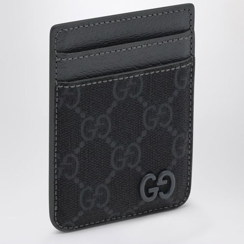 GG Supreme /grey fabric card holder - GUCCI - Modalova