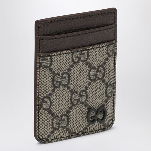 GG Supreme beige fabric card holder - GUCCI - Modalova