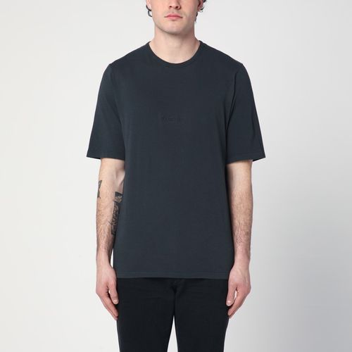 Black washed cotton T-shirt - Saint Laurent - Modalova