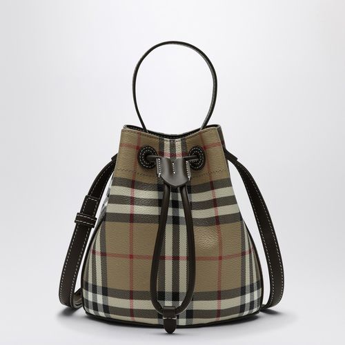 Borsa a secchiello mini motivo Check - Burberry - Modalova