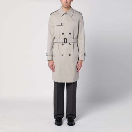 Heron-coloured cotton trench coat - Burberry - Modalova