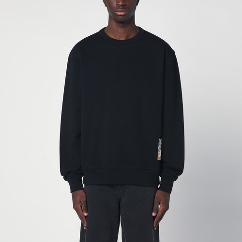 Black sweatshirt with logo patch - Burberry - Modalova