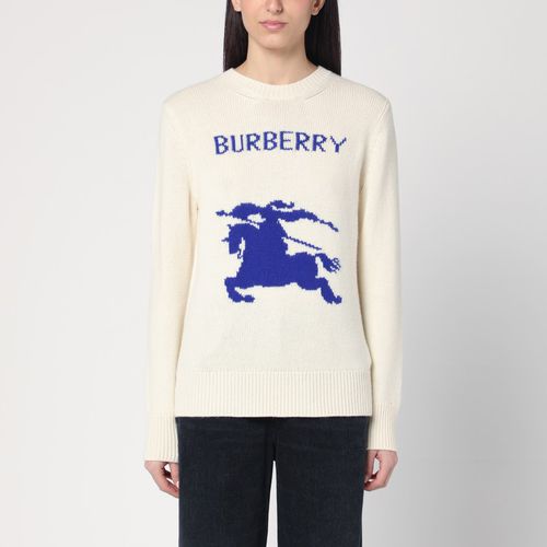 Maglione bianco in lana e cashmere - Burberry - Modalova