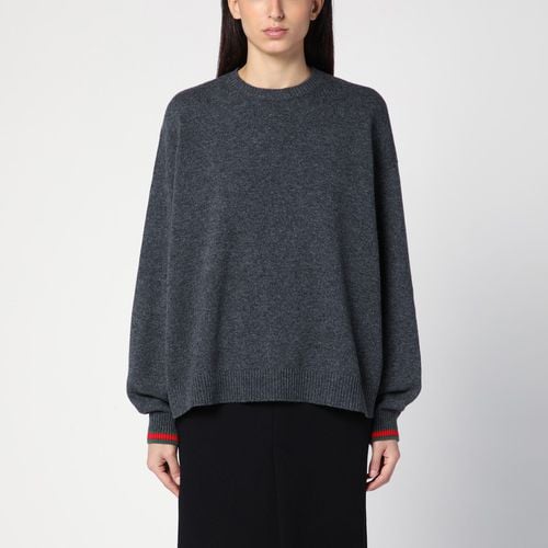 Maglione grigio scuro in lana e cashmere - GUCCI - Modalova