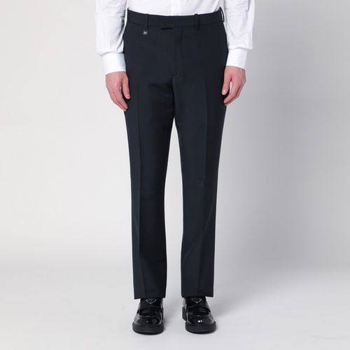 Classic navy wool blend trousers - Burberry - Modalova