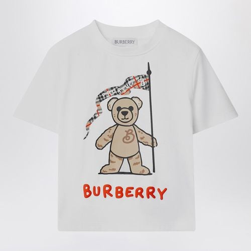 T-shirt bianca con orsetto Thomas - Burberry - Modalova