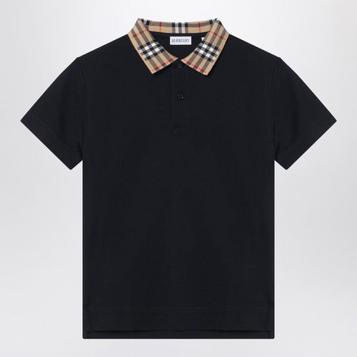 Black cotton polo shirt - Burberry - Modalova