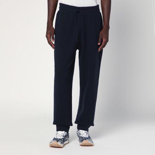 Pantaloni jogging navy in misto cashmere - Burberry - Modalova